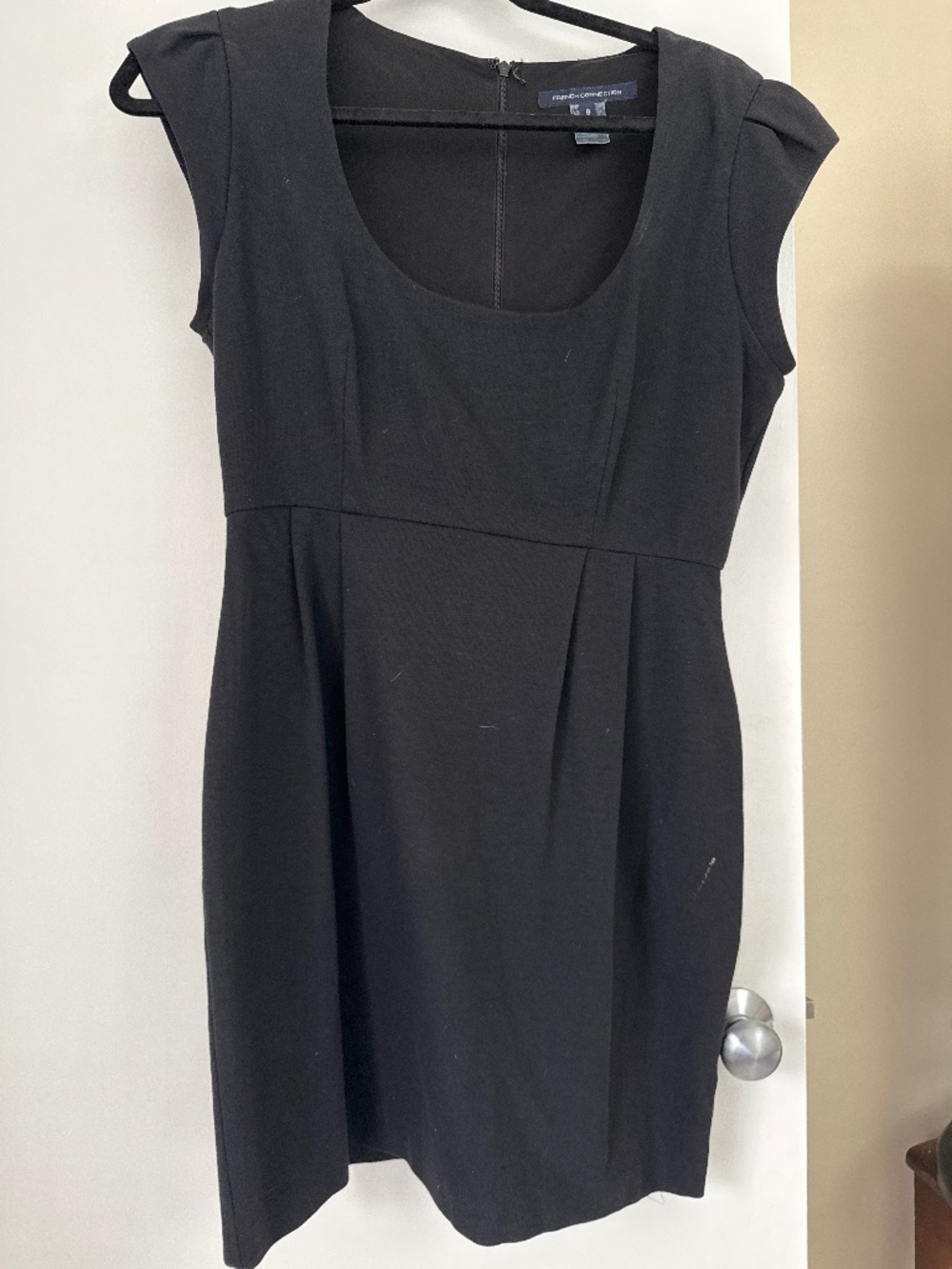 French connection black mini cap sleeve dress